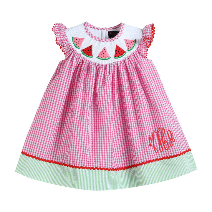 Lil Cactus - Pink Gingham Watermelon Smocked Dress - Premium Baby & Toddler Dresses from Lil Cactus - Just $32.95! Shop now at Pat's Monograms