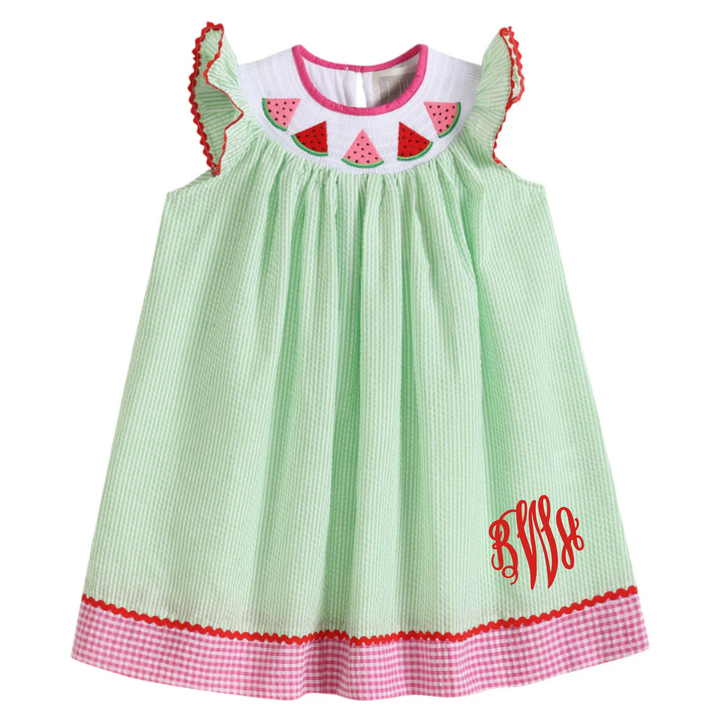 Lil Cactus - Green Gingham Watermelon Smocked Dress - Premium Baby & Toddler Dresses from Lil Cactus - Just $32.95! Shop now at Pat's Monograms