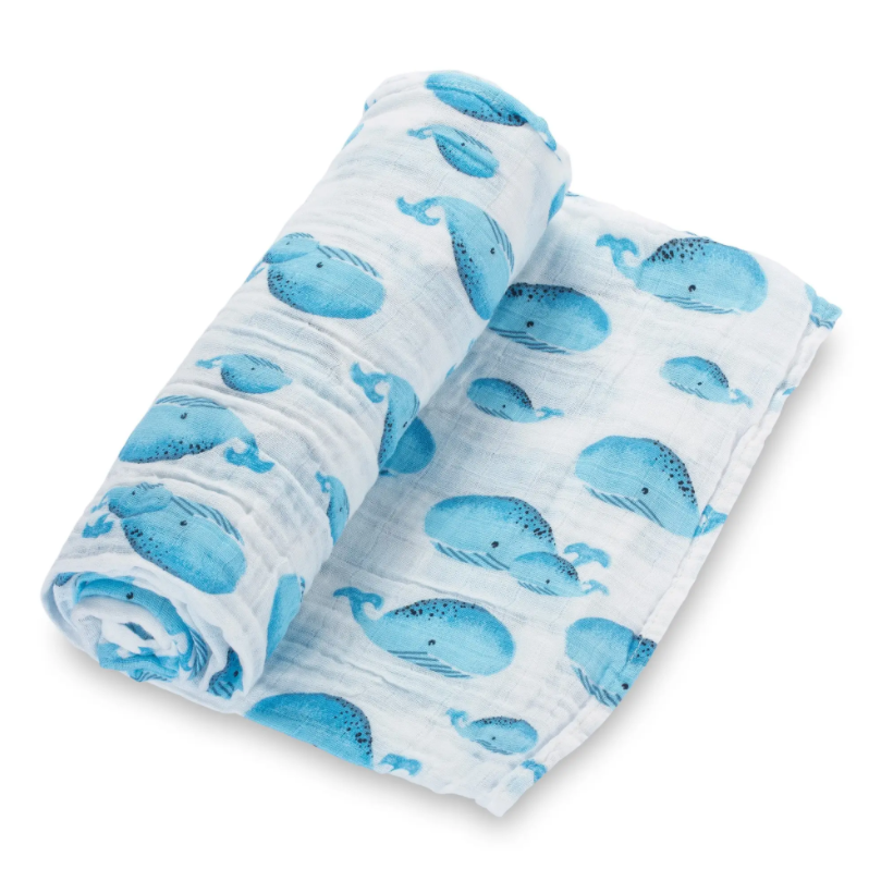 Fun Whale Swaddle Blanket - Premium Baby Gift Sets from LollyBanks - Just $19.95! Shop now at Pat's Monograms