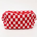 Check Yourself Cosmetic Bag: Red Pink - Premium  from Ellison+Young - Just $13.75! Shop now at Pat's Monograms