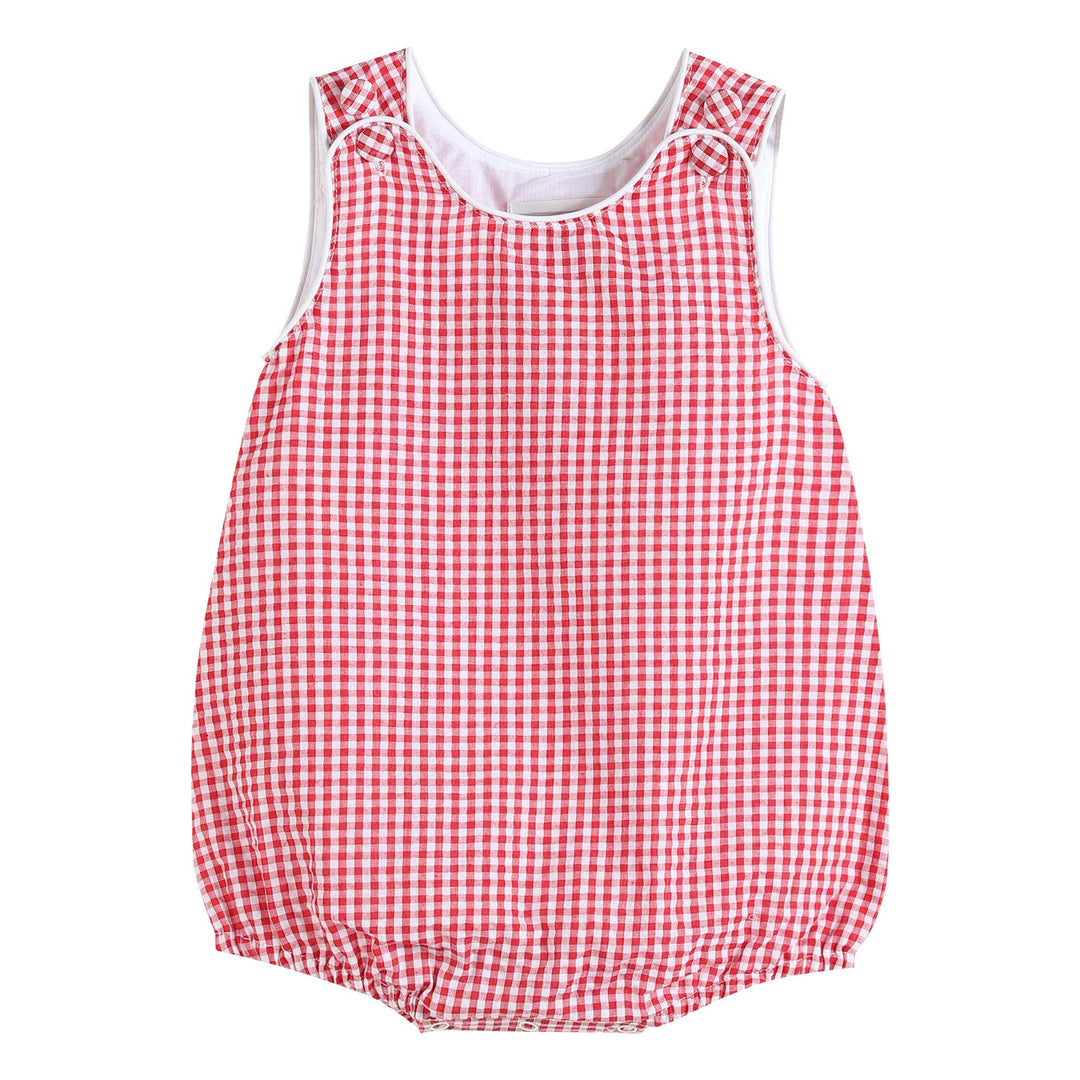 Classic Red Gingham Baby Bubble Romper - Premium Baby & Toddler Outfits from Lil Cactus - Just $29.95! Shop now at Pat's Monograms