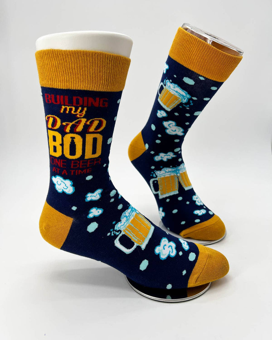 Building My Dad Bod One Beer At A Time Men's Novelty Crew Socks - Premium Accessories from Fabdaz - Just $11.95! Shop now at Pat's Monograms