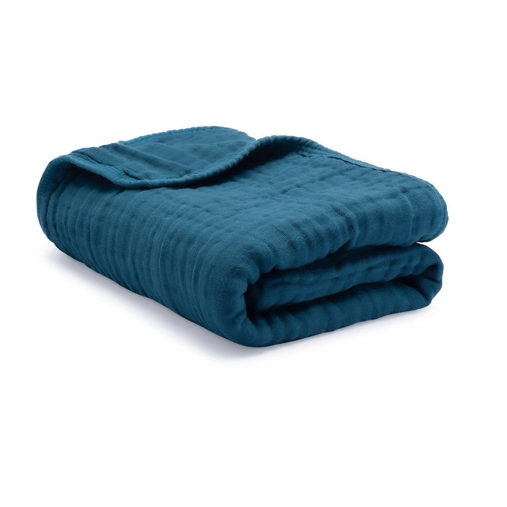 Adult Muslin Cotton Throw - Neptune Blue - Premium blankets from Comfy Cubs - Just $34.95! Shop now at Pat's Monograms