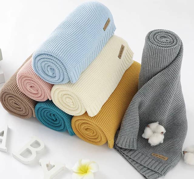 Knitted 100% Cotton Blanket - Premium Baby Gift from Zsa Zsa & LoLLi - Just $32.95! Shop now at Pat's Monograms