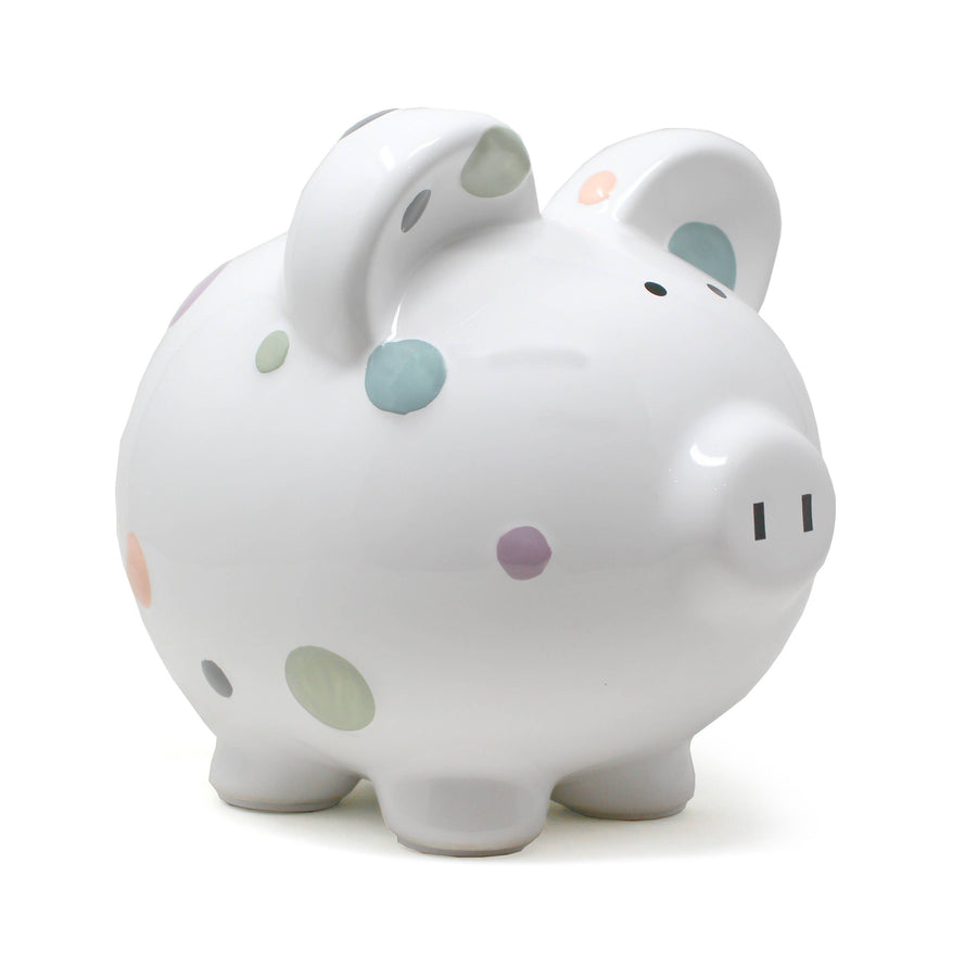 Pastel Multi Dot Bank - Premium  from Child To Cherish® - Just $38.95! Shop now at Pat's Monograms