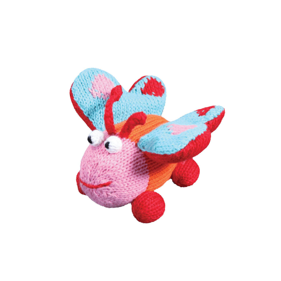 Franny the Butterfly Knit Rattle: 5" Rattle - Premium Baby Gift from Petit Ami & Zubels - Just $15.95! Shop now at Pat's Monograms