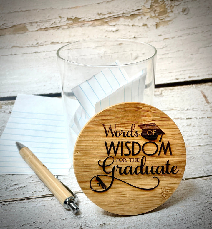 Graduation Wishes & Memories - Words of Wisdom, Personalized Jar - Premium  from Pat's Monograms - Just $14.95! Shop now at Pat's Monograms