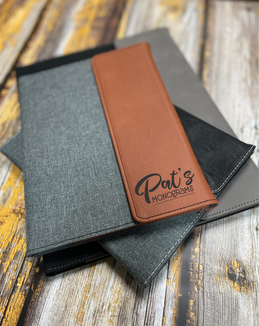 Engraved Personalized Portfolio - Faux Leather/Canvas - Premium Executive Items from Pat's Monograms - Just $26.95! Shop now at Pat's Monograms