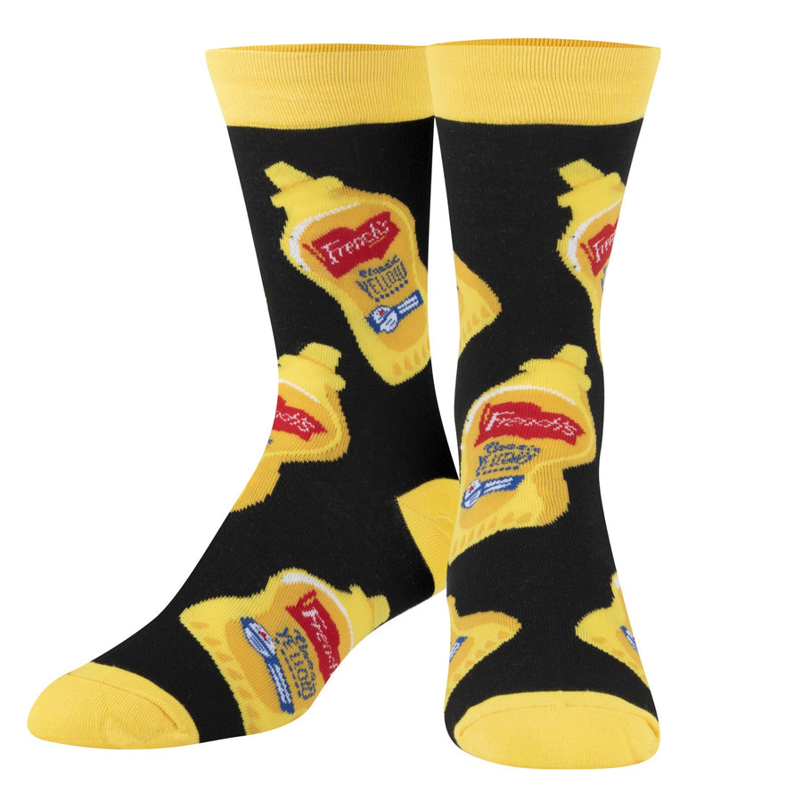 French's Yellow Mustard Crew Socks - Premium Socks from Crazy Socks - Just $7.00! Shop now at Pat's Monograms